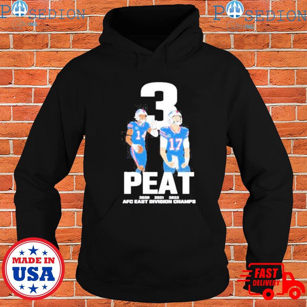 3 peat 2023 2021 2022 AFC east Division champs 14 17 T-shirt, hoodie,  sweater, long sleeve and tank top