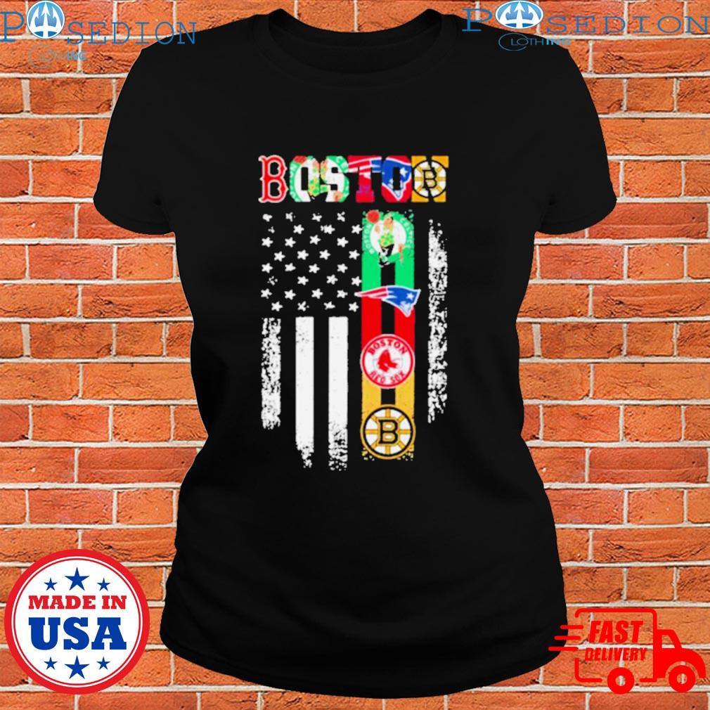 American flag Boston red sox Boston Bruins Boston celtics and new