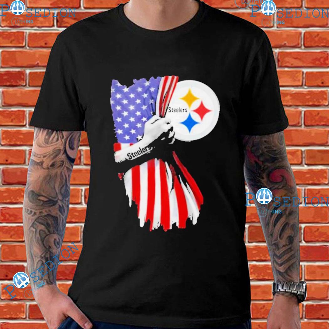 Pittsburgh Steelers one Nation under God American flag shirt