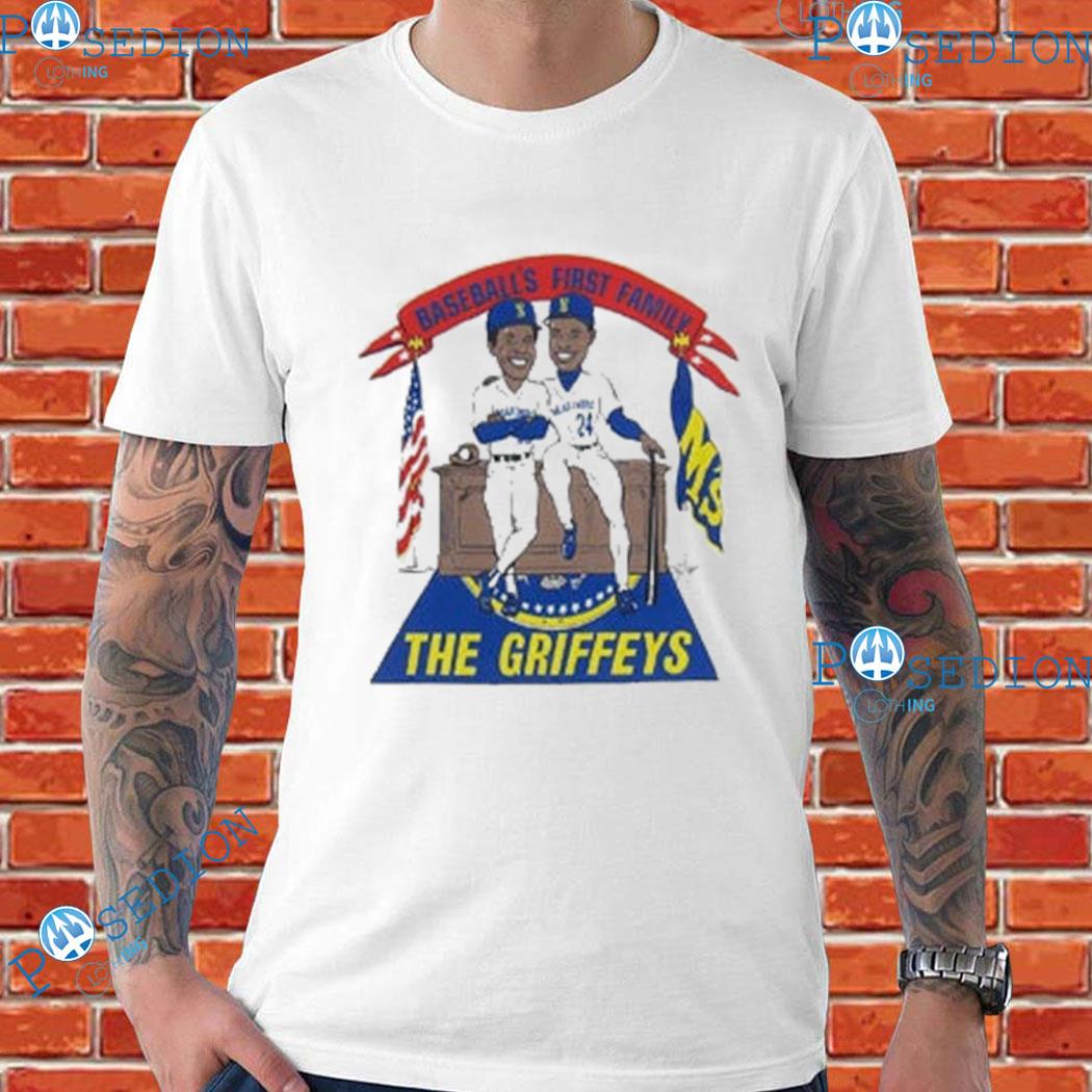 Ken Griffey and Ken Griffey Jr. Seattle Mariners baseball's first family  the griffeys shirt, hoodie, sweater, long sleeve and tank top