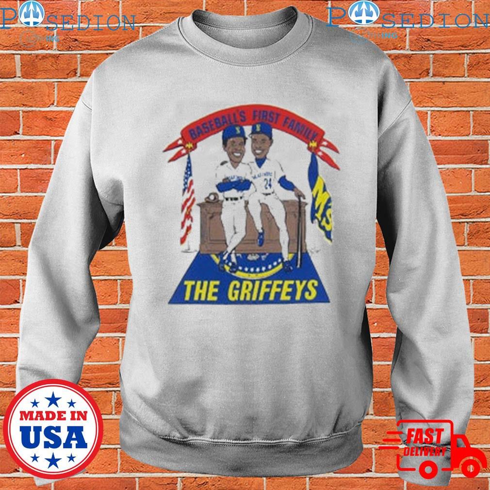 Ken Griffey and Ken Griffey Jr. Seattle Mariners baseball's first family  the griffeys shirt, hoodie, sweater, long sleeve and tank top