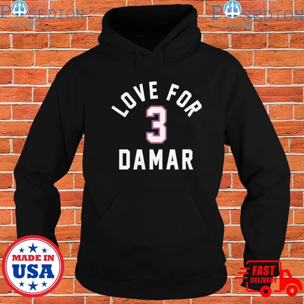 Love for 3 Damar Hamlin shirt, hoodie, sweater, long sleeve and tank top