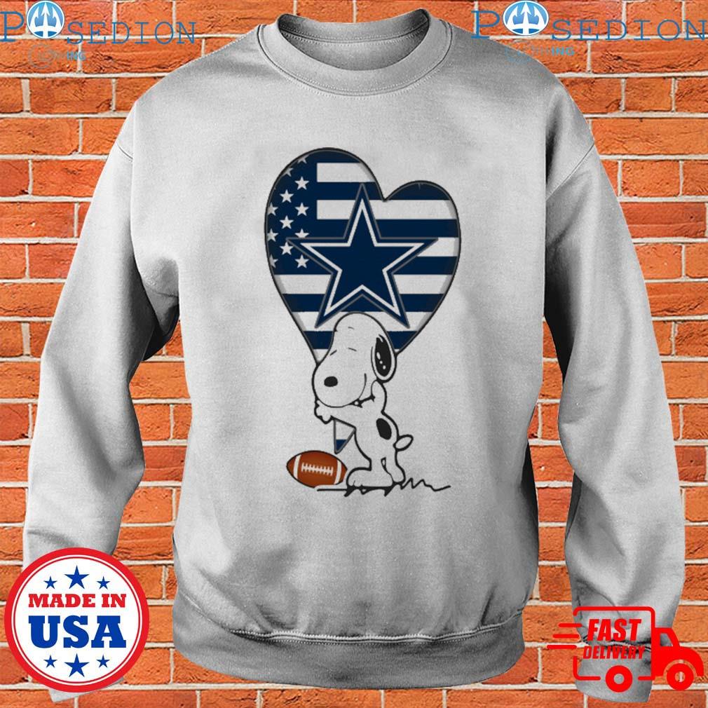 Dallas Cowboys Snoopy Love Heart Shirt - High-Quality Printed Brand