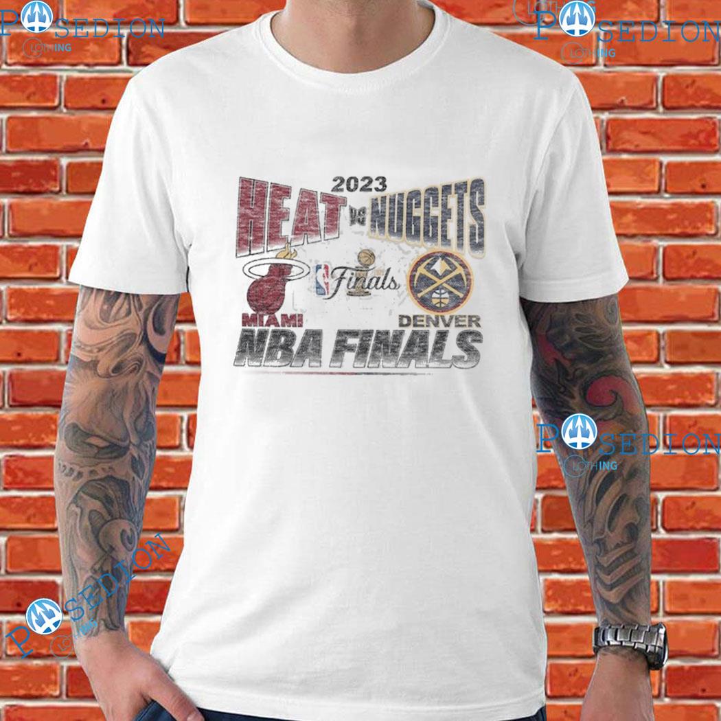 Denver Nuggets vs. Miami Heat '47 2023 NBA Finals Matchup Franklin T-Shirt  - White