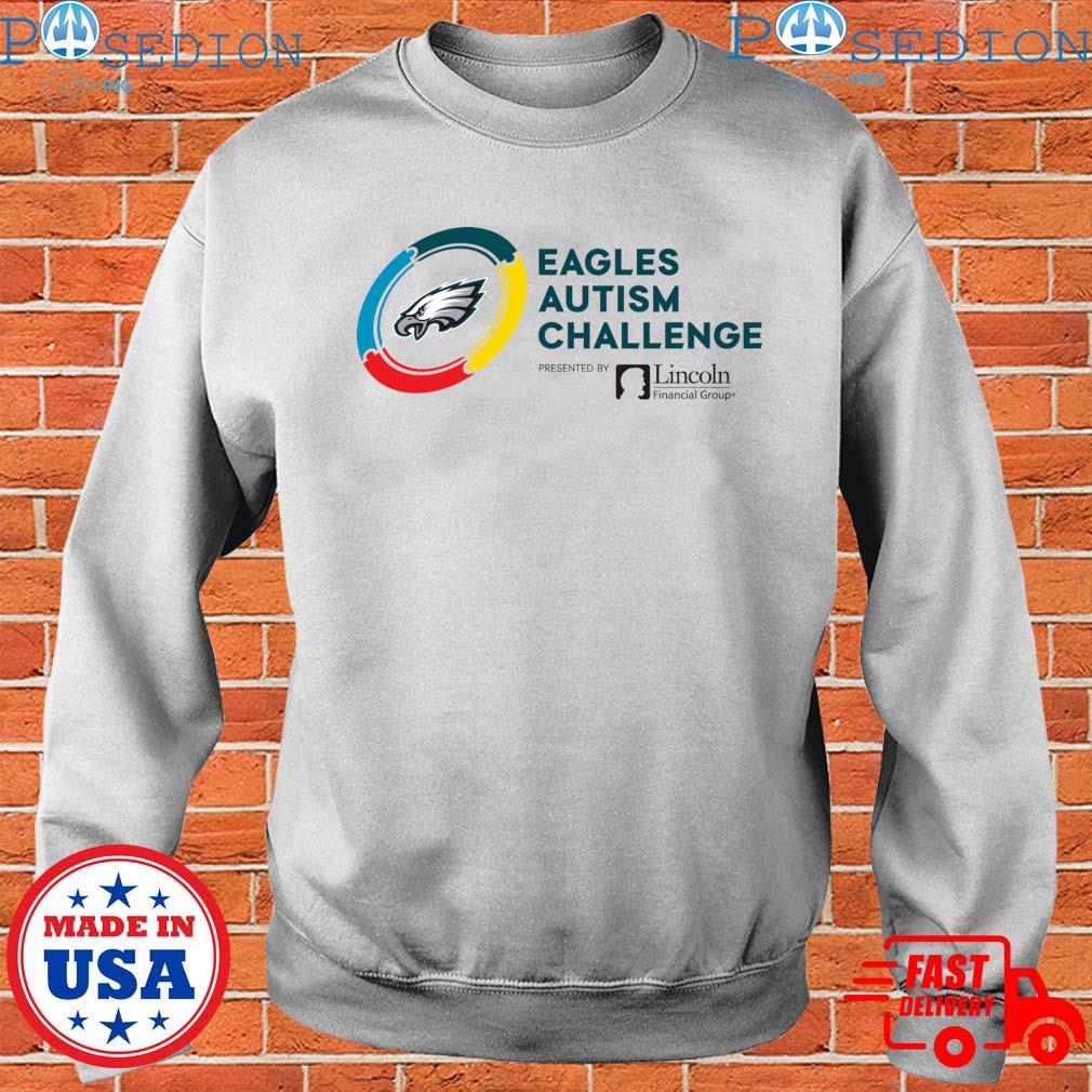 Official official Eagles autism challenge presented by Lincoln finacial  group T-shirt, hoodie, tank top, sweater and long sleeve t-shirt