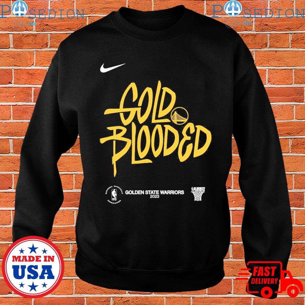 Official Nike Golden State Warriors Gold Blooded 2023 NBA Playoff