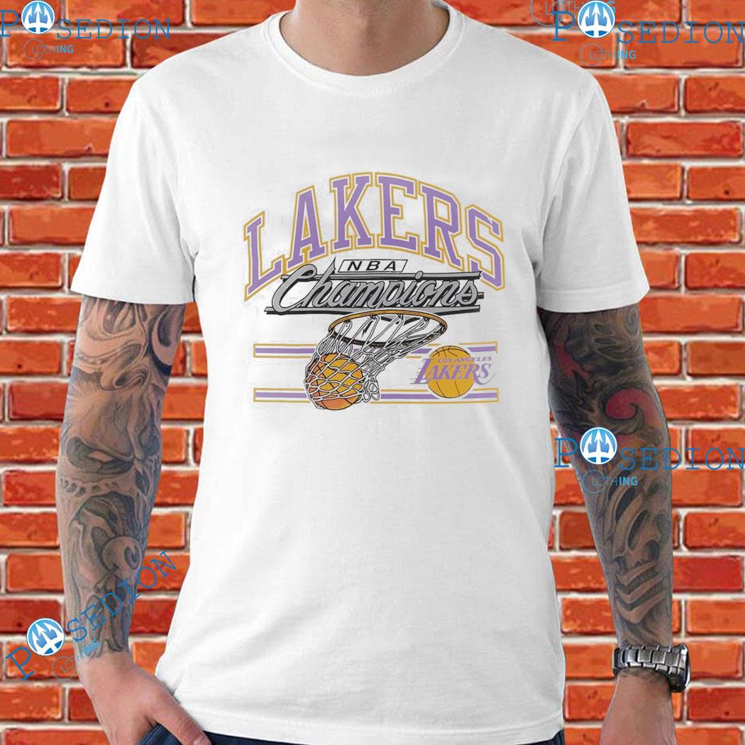 Los Angeles Lakers Hoop Tee - Vintage White - Throwback