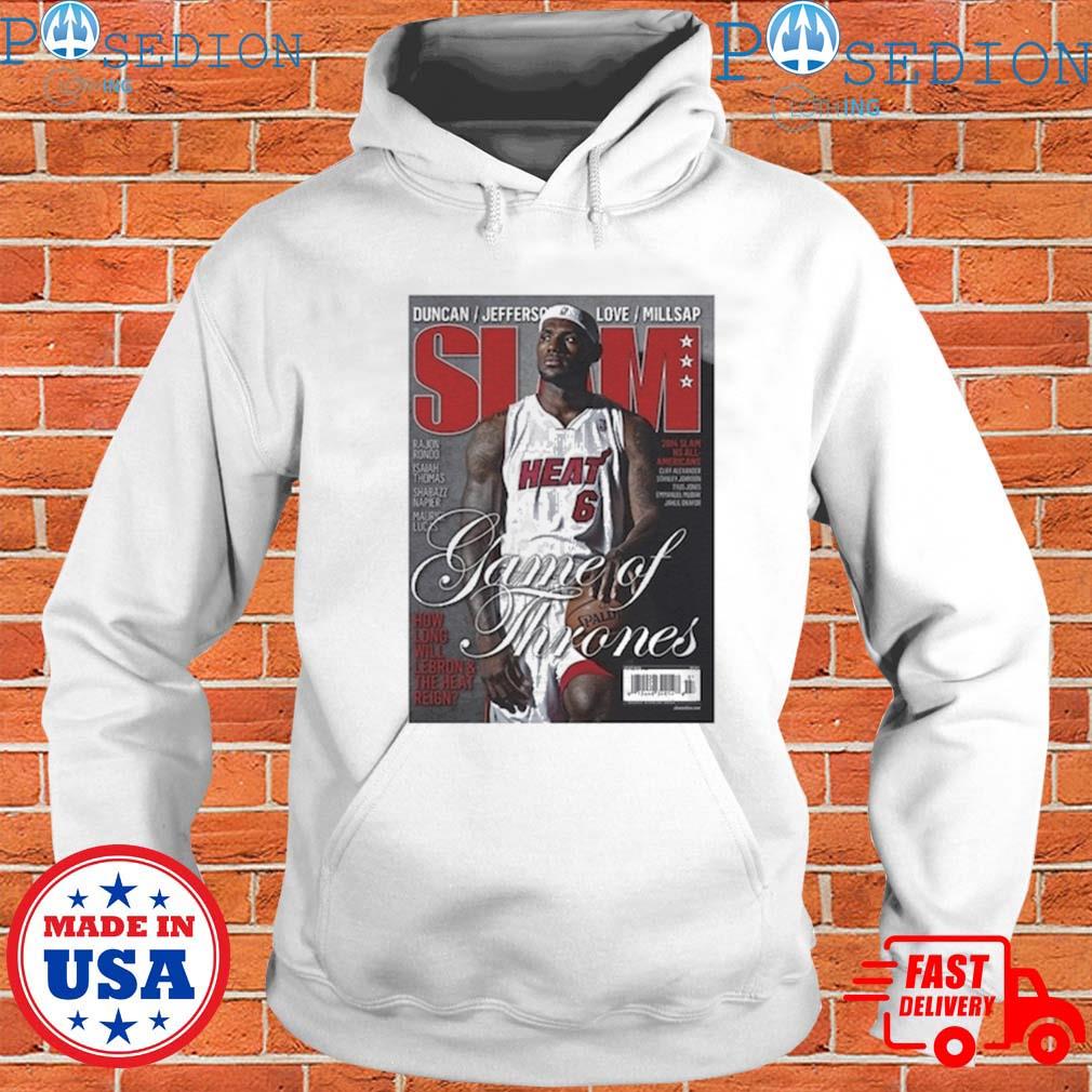 Official lebron james miamI heat NBA slam cover T-shirt, hoodie, tank top,  sweater and long sleeve t-shirt