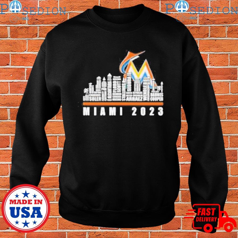 Miami Marlins 2023 Season Team Players Names In City Shirt - Bring