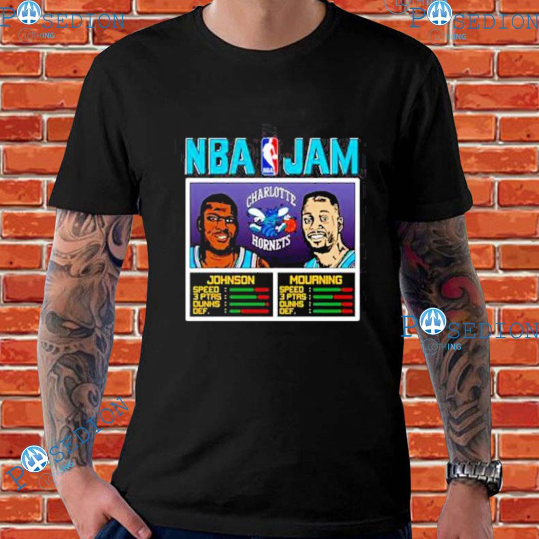 NBA Jam Hornets Johnson And Mourning T-Shirts