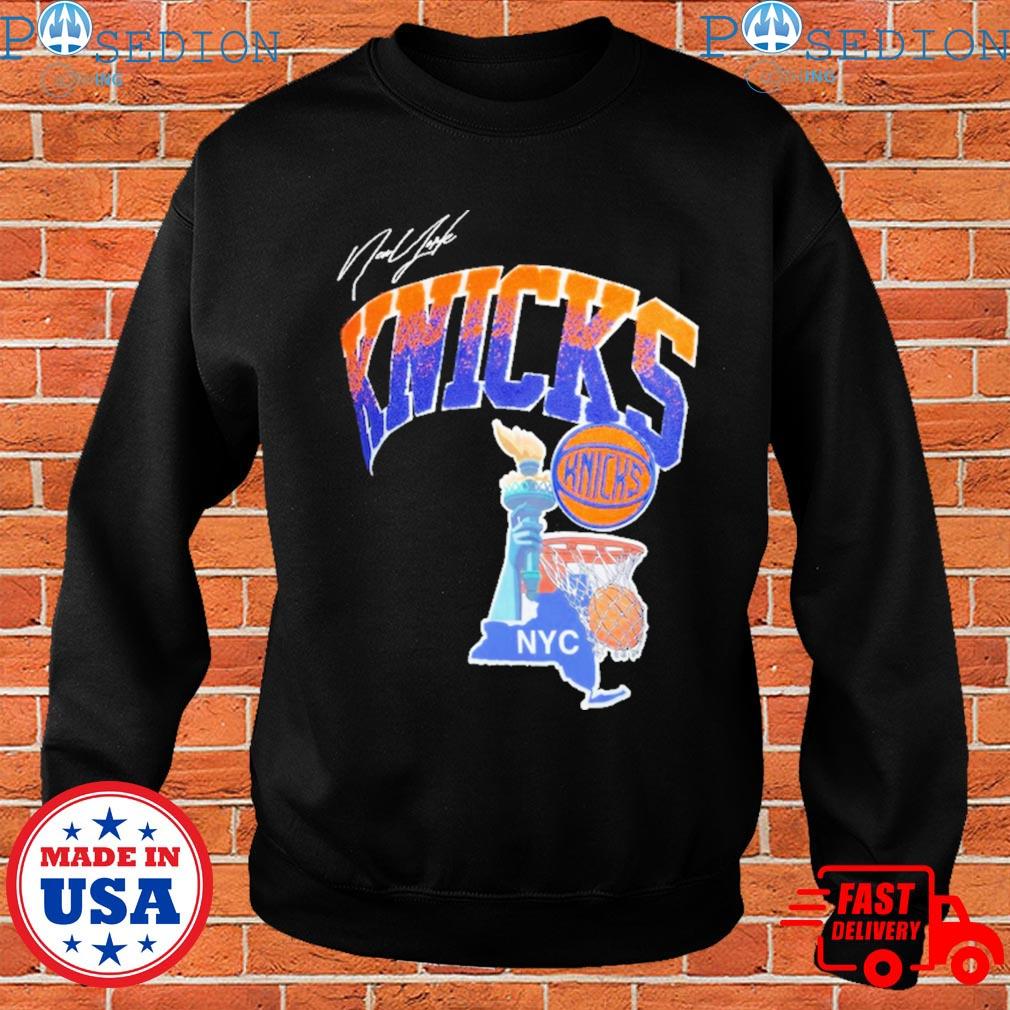 Men's Pro Standard Black New York Knicks Hometown Chenille T-Shirt