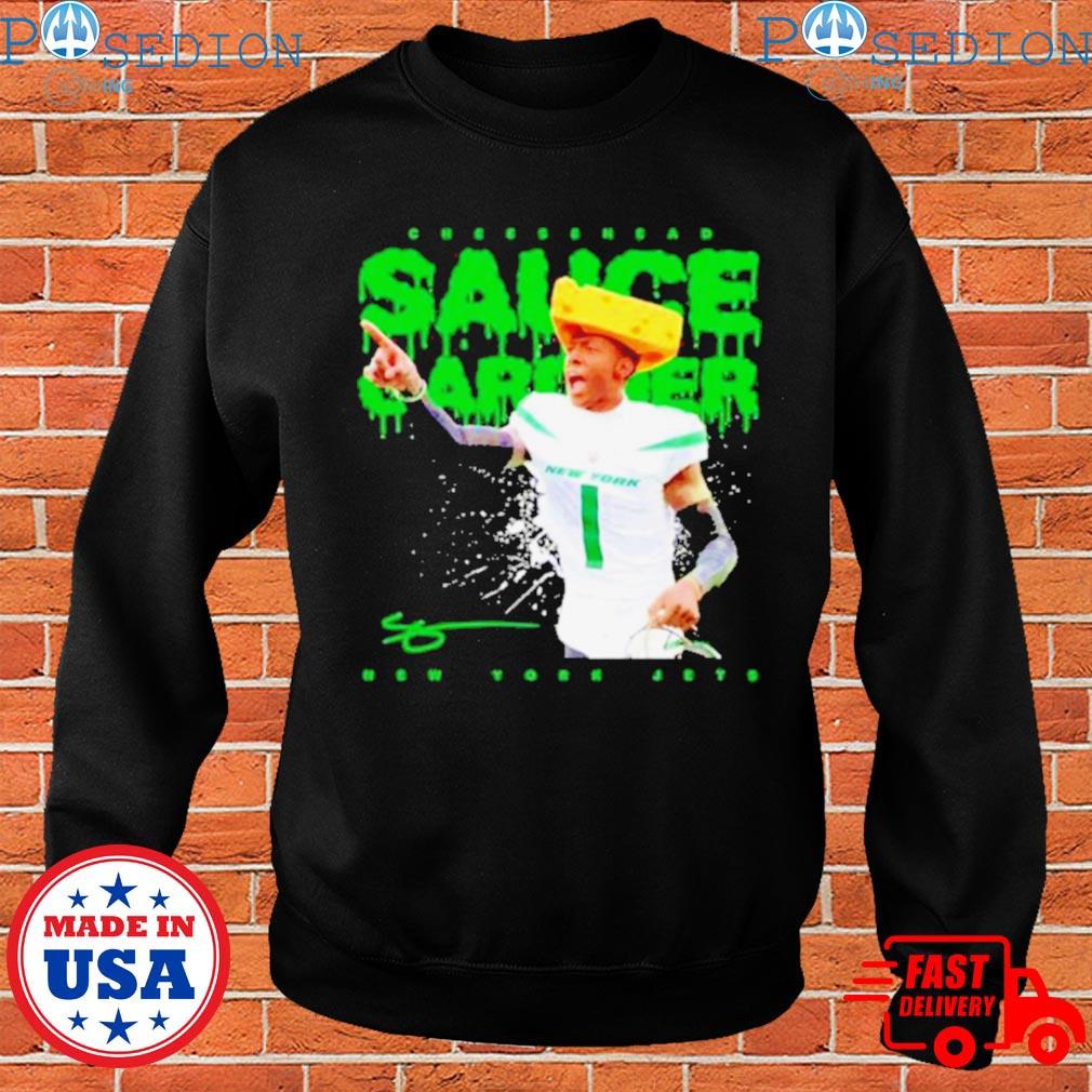 Sauce gardner new york jets cheesehead shirt, hoodie, longsleeve, sweater