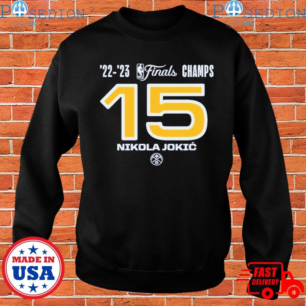 15 Nikola jokic denver nuggets youth 2023 NBA finals champions T-shirt,  hoodie, sweater, long sleeve and tank top