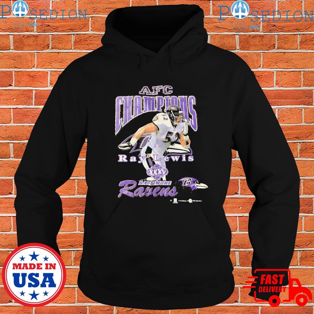 Baltimore ravens ray lewis AFC champions graphic T-shirts, hoodie