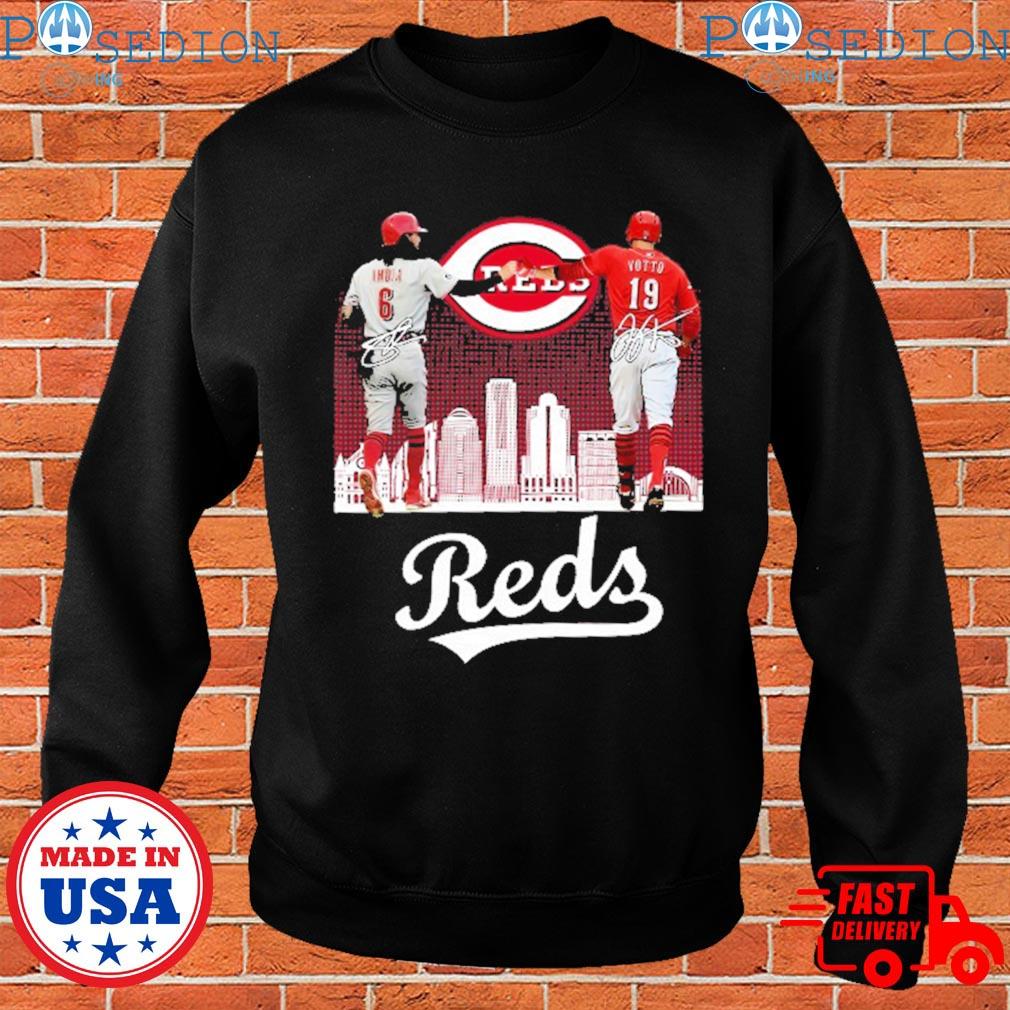 Jonathan India Cincinnati Reds Men's Red Backer Long Sleeve T-Shirt 