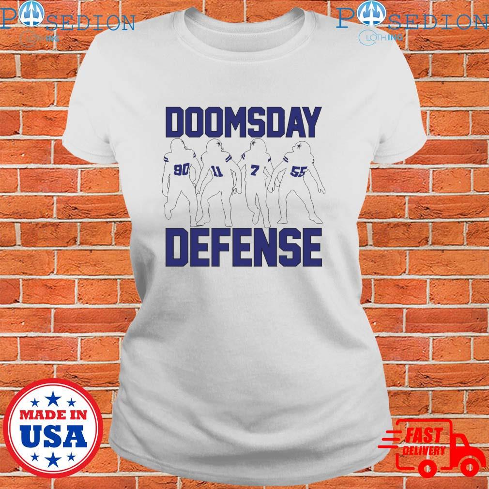 NFL Dallas Cowboys Doomsday Defense Printed T-Shirt 100% Cotton New NWOT