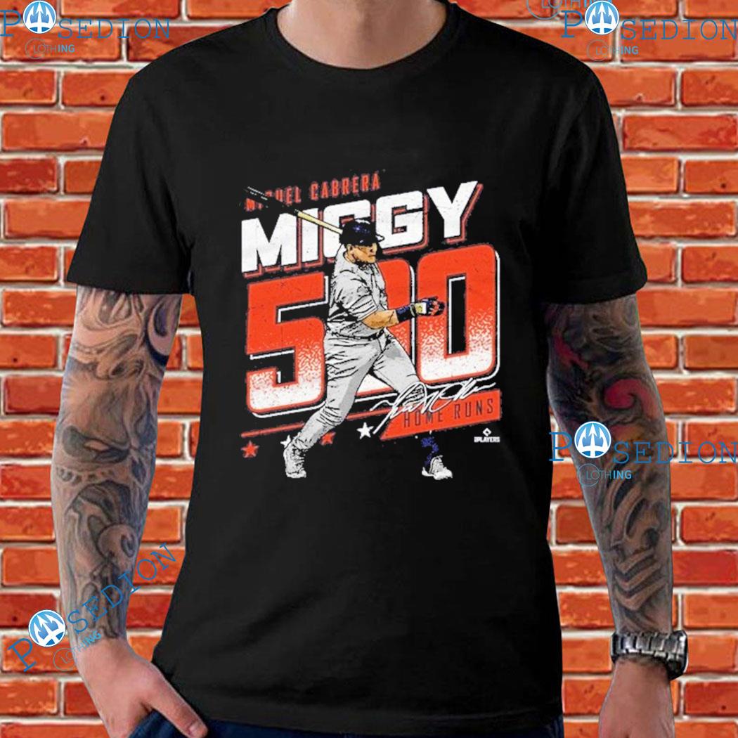 Miguel cabrera men's detroit baseball miguel cabrera miggy 500 wht T-shirt,  hoodie, sweater, long sleeve and tank top