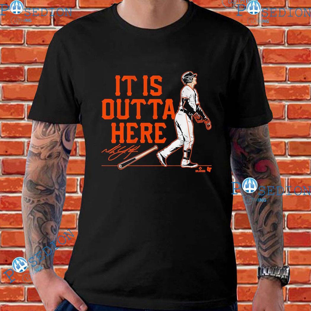 Mike Yastrzemski It Is Outta Here Shirt, Hoodie, Sweatshirt, Women Tee -  Lelemoon