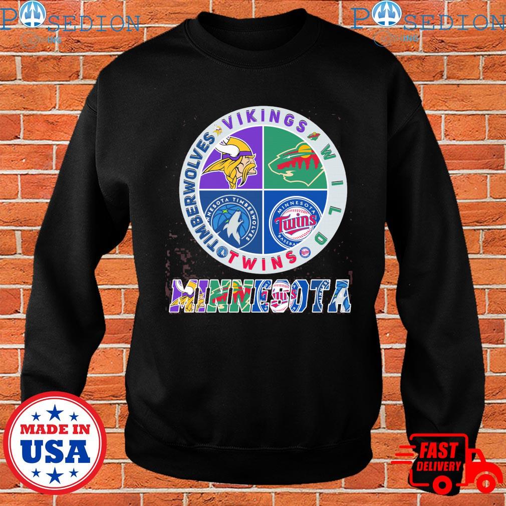 Minnesota Twins Minnesota Timberwolves Minnesota Vikings Minnesota Wild  Logo shirt, hoodie, sweater, long sleeve and tank top