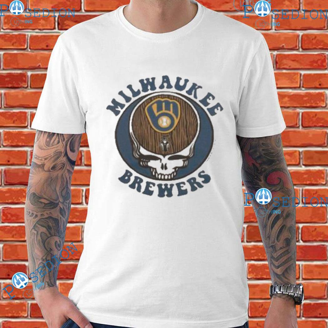Mlb x grateful dead x brewers skull keg T-shirts, hoodie, sweater, long  sleeve and tank top