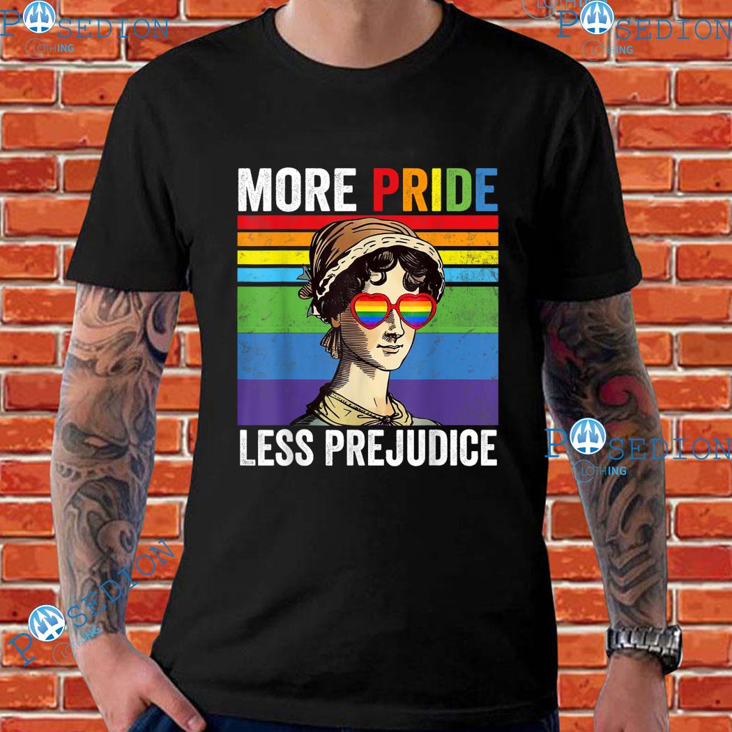 More Pride Less Prejudice Wear Glasses LGBT Gay Pride Month T-Shirt