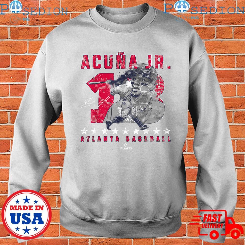 Atlanta Braves Ronald Acuna Jr. Kids T-Shirt - Tri Navy - Atlanta | 500 Level Major League Baseball Players Association (MLBPA)