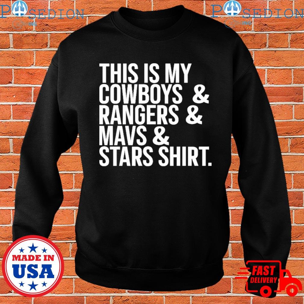 Bullzerk This Is My Cowboys & Rangers & Mavs & Stars Shirt Large