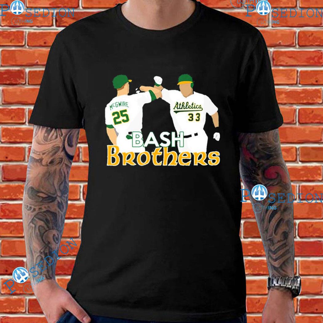 Athletics a's mark mcgwire jose canseco bash brothers T-shirt