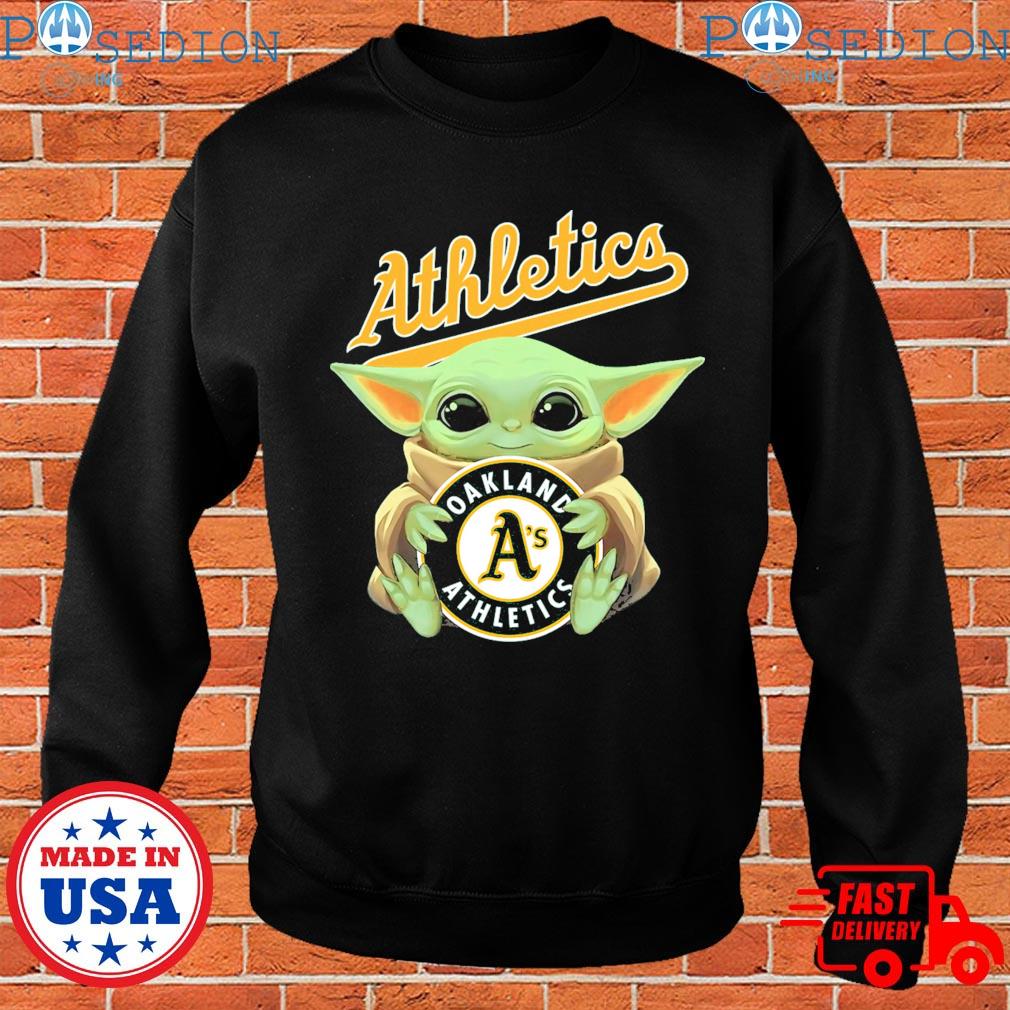 Baby Yoda Hug Oakland Athletics Star Wars t-shirt by To-Tee