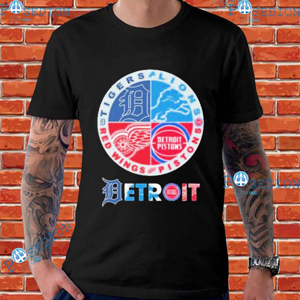 Detroit all team sports tigers lions pistons and red wings logo shirt,  hoodie, longsleeve, sweatshirt, v-neck tee