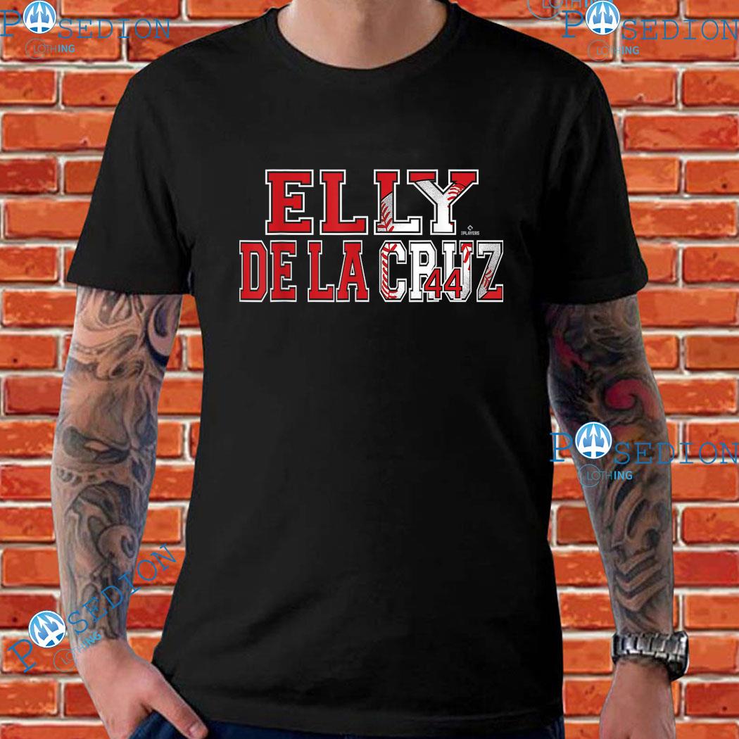 mlbpa Elly de La Cruz Cincy Uni-Tee Silhouette Apparel | Cincy Shirts Unisex T-Shirt / Black / M