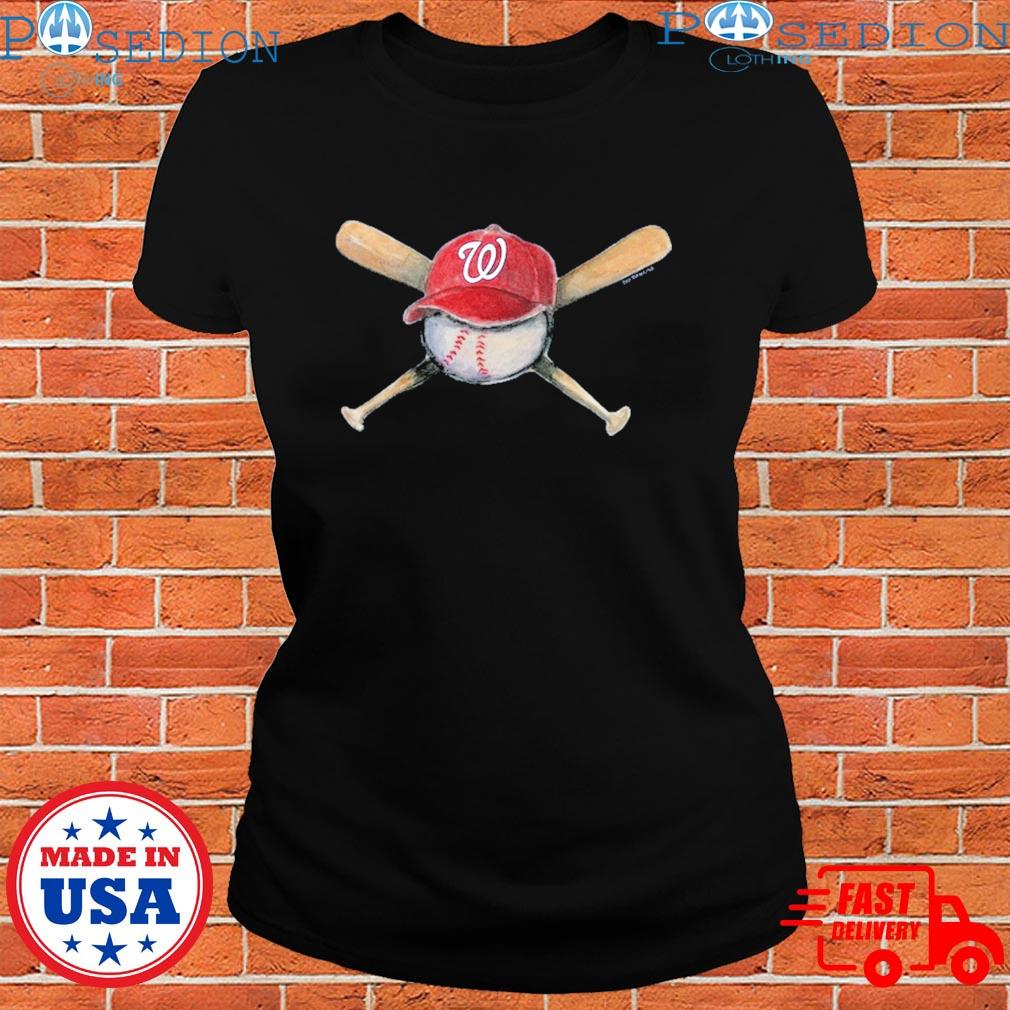 Boston Red Sox Tiny Turnip Women's Hat Crossbats T-Shirt - Red