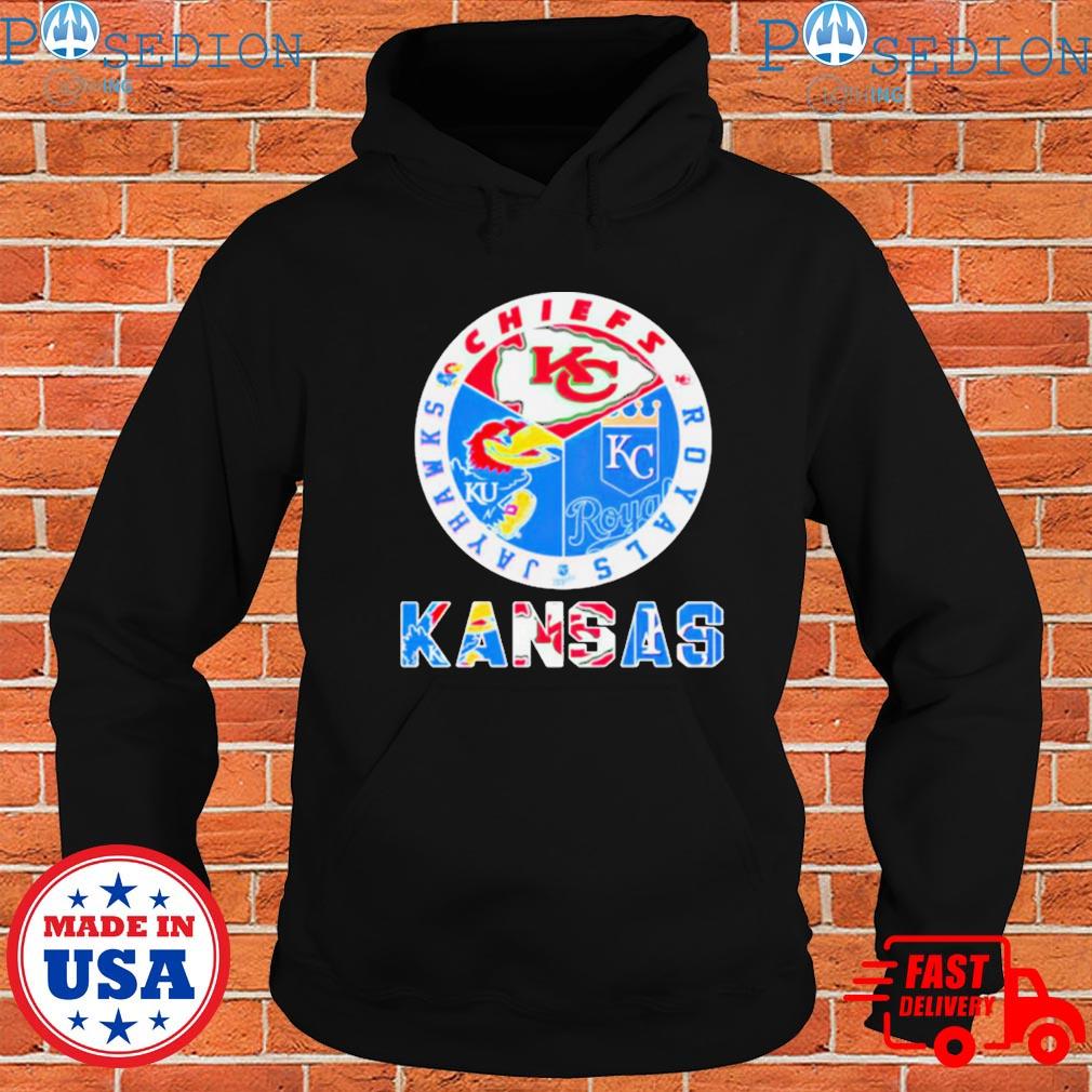 Kansas Jayhawks Chiefs Royals logo shirt, hoodie, sweater, long sleeve and  tank top