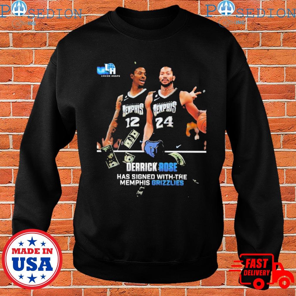 Derrick Rose has signed with the Memphis Grizzlies 2023 shirt, hoodie,  sweater, long sleeve and tank top