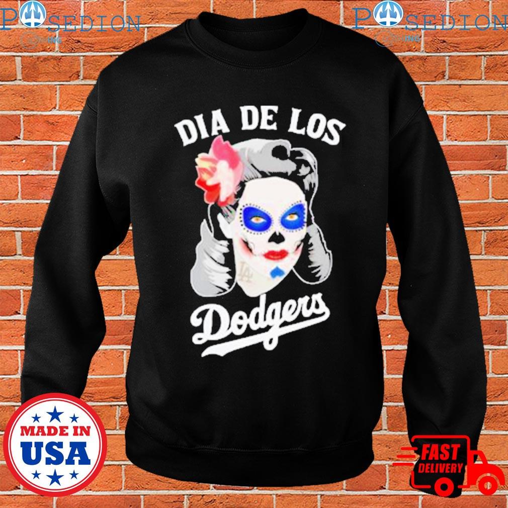 Los Angeles Dodgers For Life Skull Shirt
