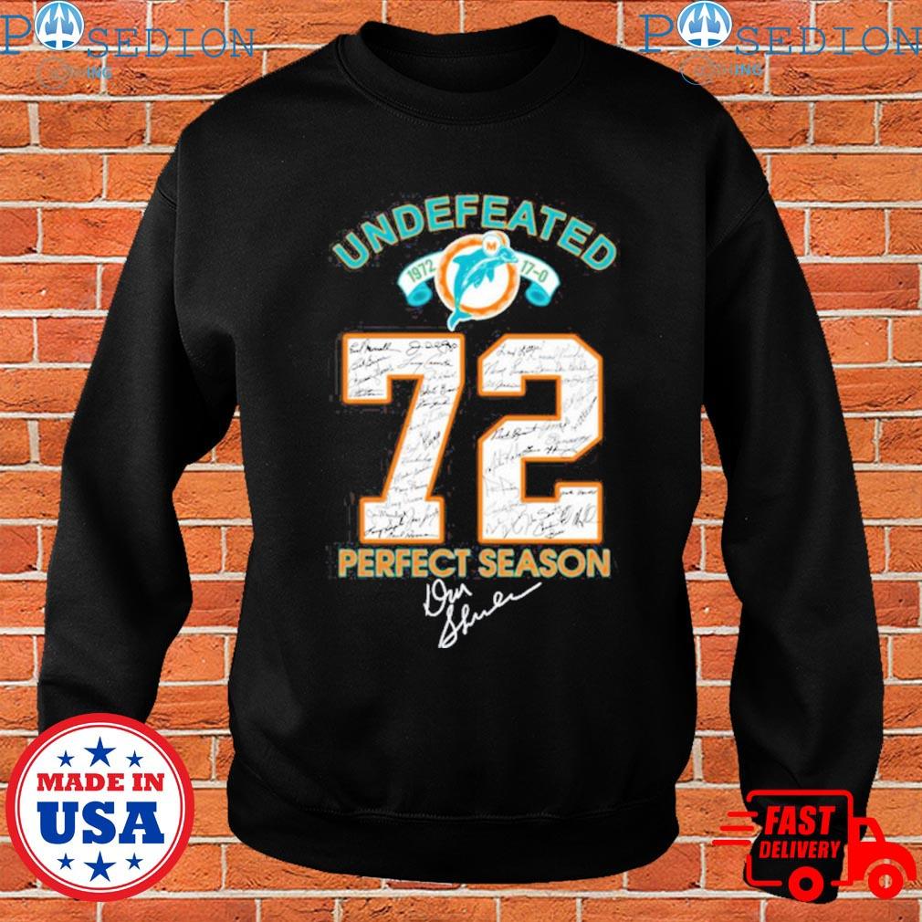 MiamI dolphins undefeated 1972 perfect season signature T-shirts