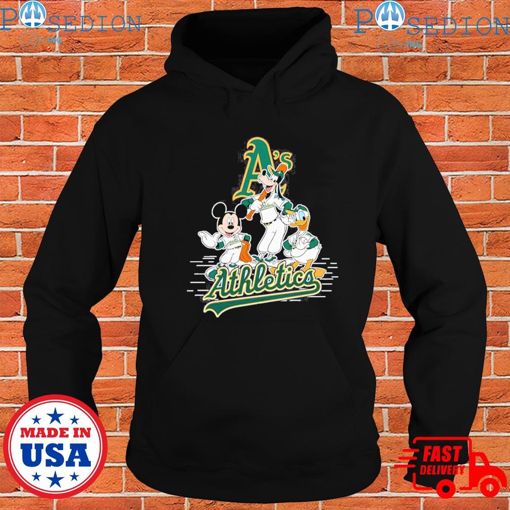 Oakland Athletics Mickey Donald And Goofy Baseball Hoodie 