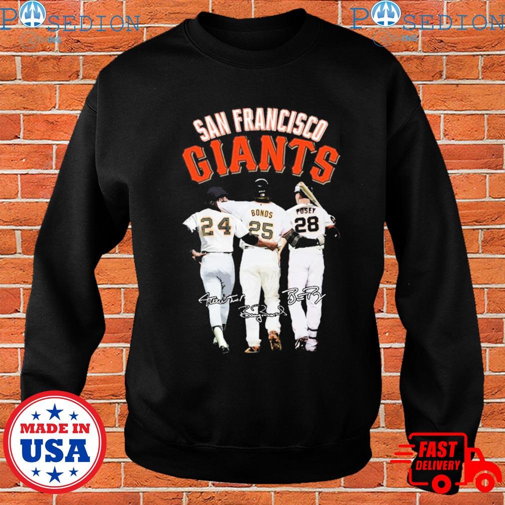 Official San Francisco Giants Willie Mays Barry Bonds Buster Posey  Signatures 2023 T-Shirt, hoodie, sweater, long sleeve and tank top