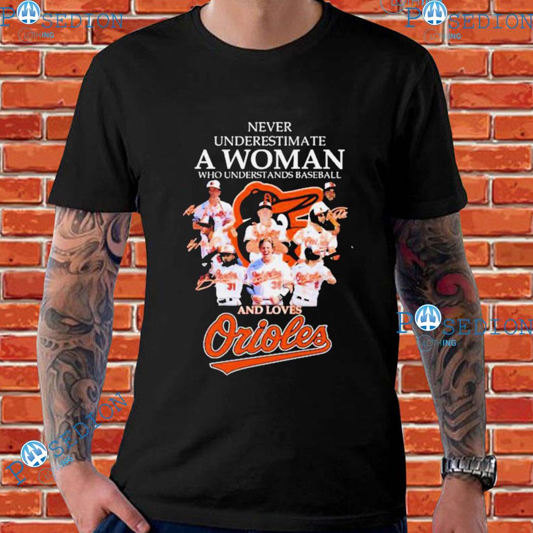 Never Underestimata Who Understands Baseball And Love Baltimore Orioles T  Shirt