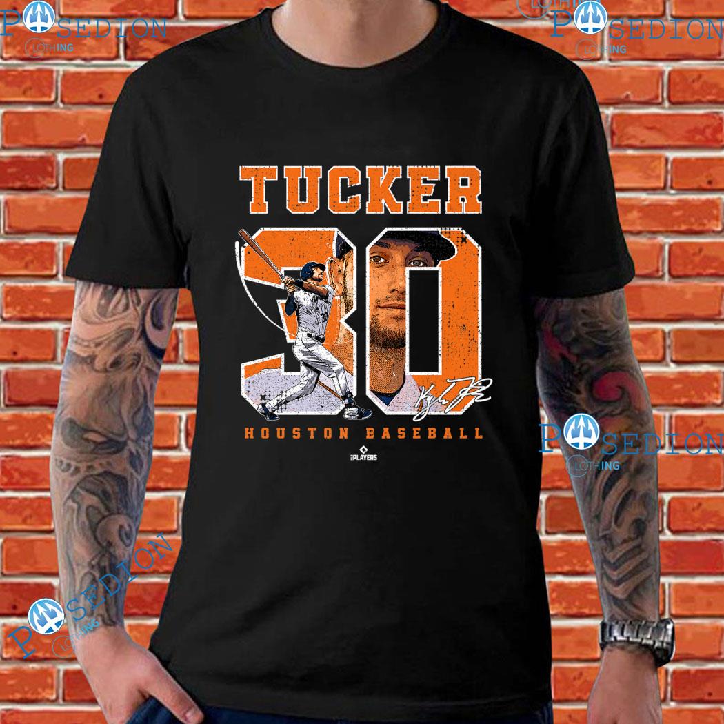 Number and Portrait Kyle Tucker Houston MLBPA Signatures T-Shirt