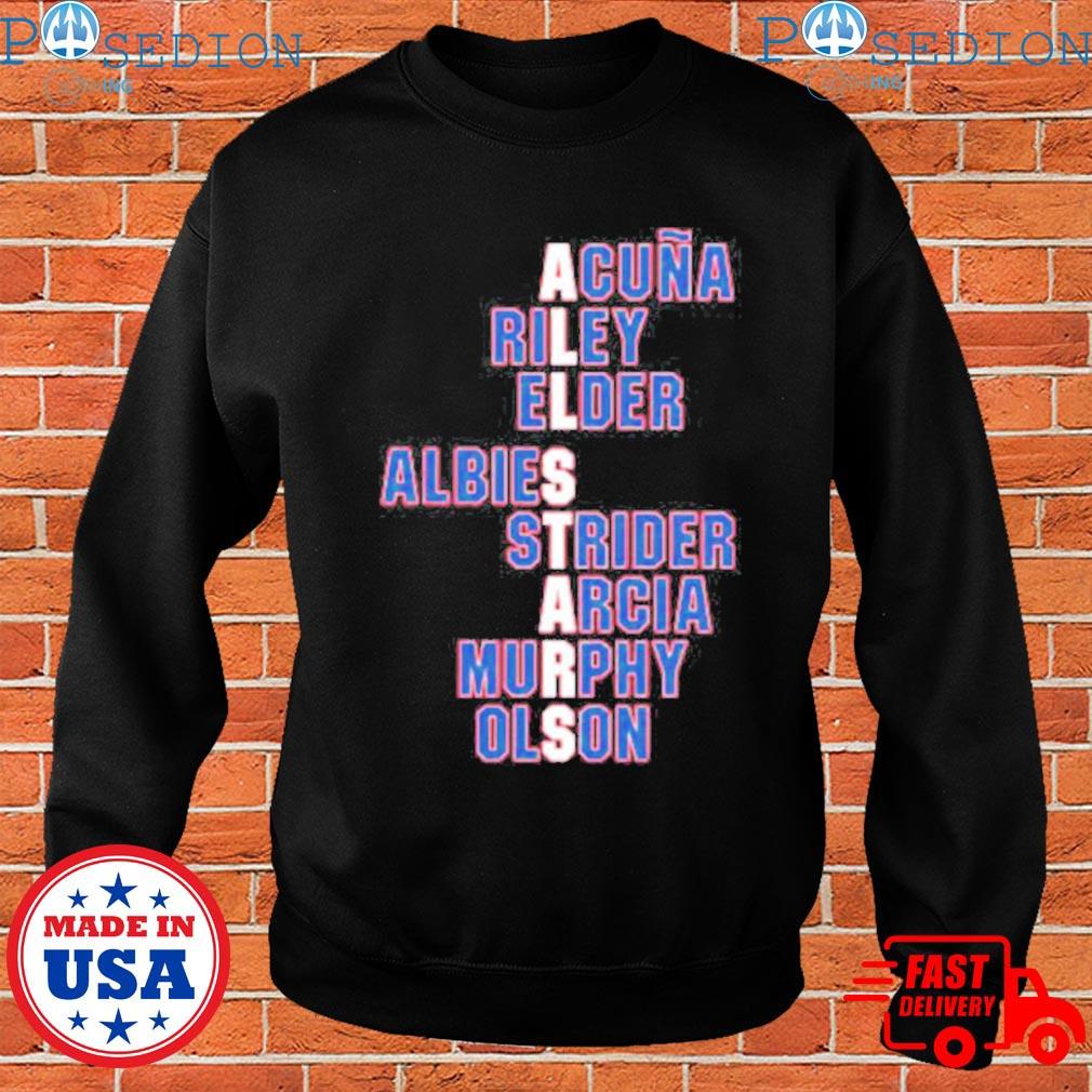 Atlanta All-stars Acuna Jr Austin Riley Bryce Elder Ozzie Albies Spencer  Strider Mlb T Shirt, hoodie, sweater and long sleeve