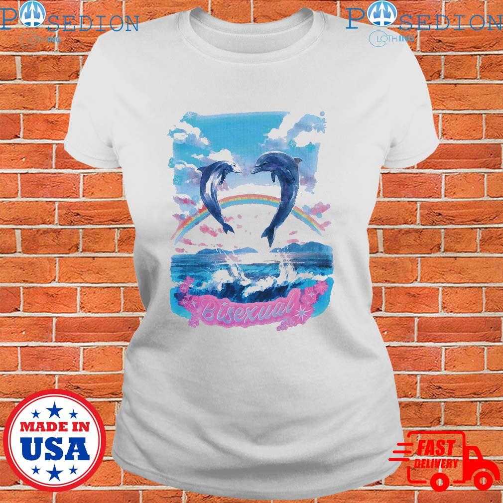 Official rainbow heart dolphin bisexual T-shirts, hoodie, tank top