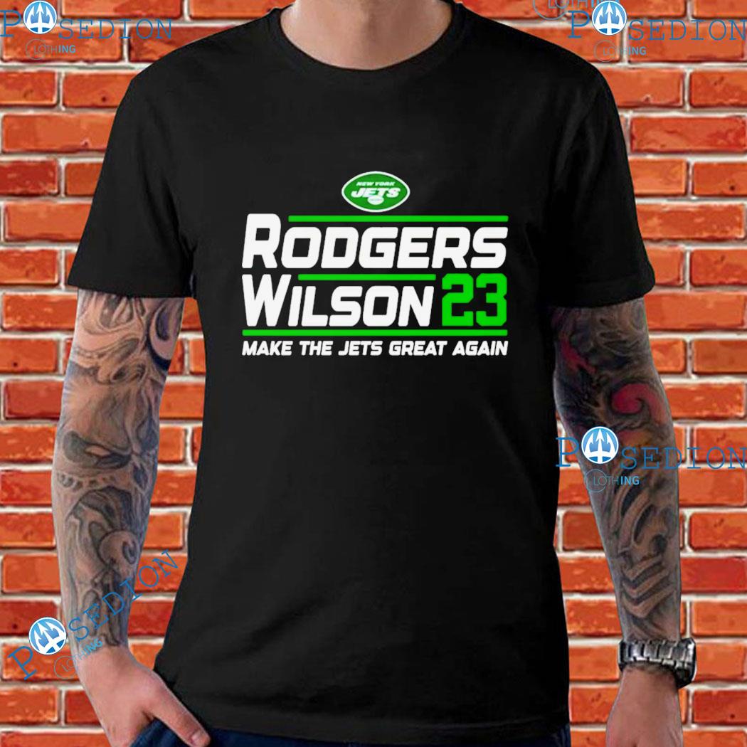 Official new York Jets Rodgers Wilson 2023 Make The Jets Great Again Shirt,  hoodie, sweater, long sleeve and tank top