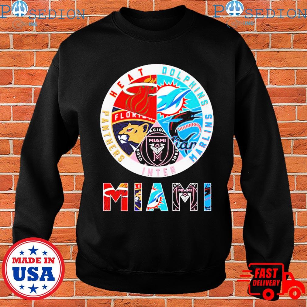 Official miami Sports Teams Signed Miami Marlins Miami Dolphins Miami Heat  Shirt, hoodie, longsleeve, sweatshirt, v-neck tee