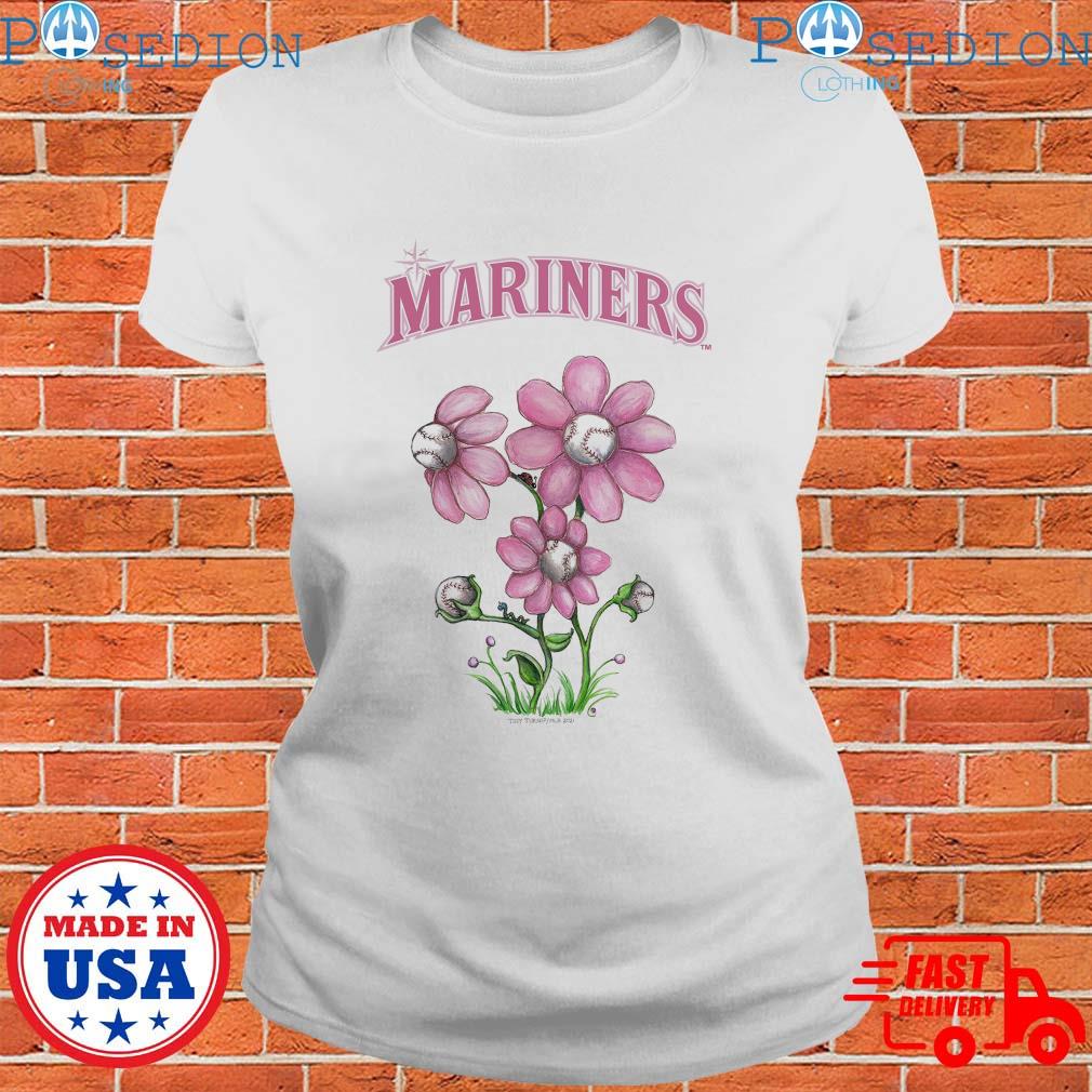 Seattle Mariners Blooming Baseballs Tee Shirt