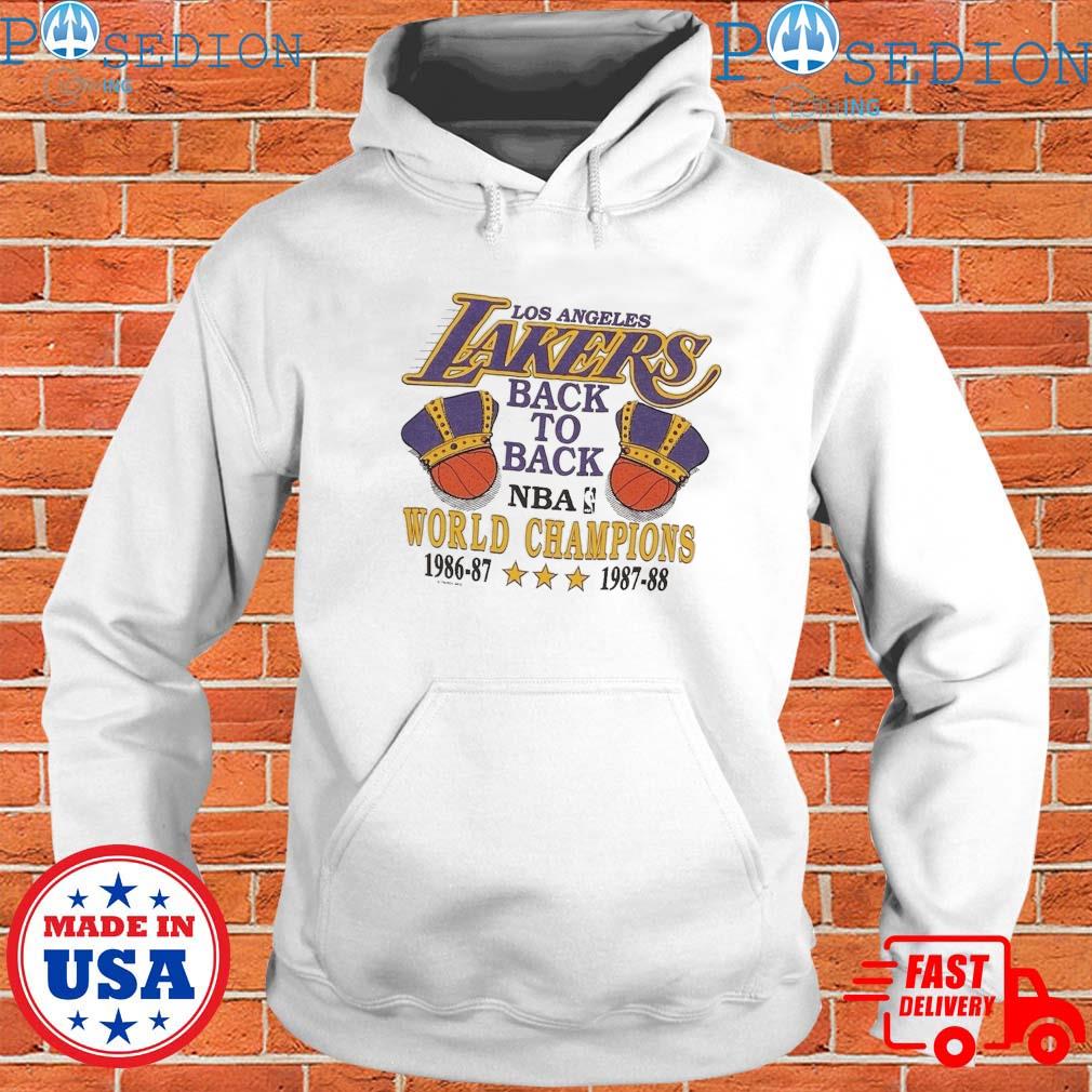 Vintage Los Angeles Lakers Back to Back 86-87 88-89 T-Shirts, hoodie,  sweater, long sleeve and tank top