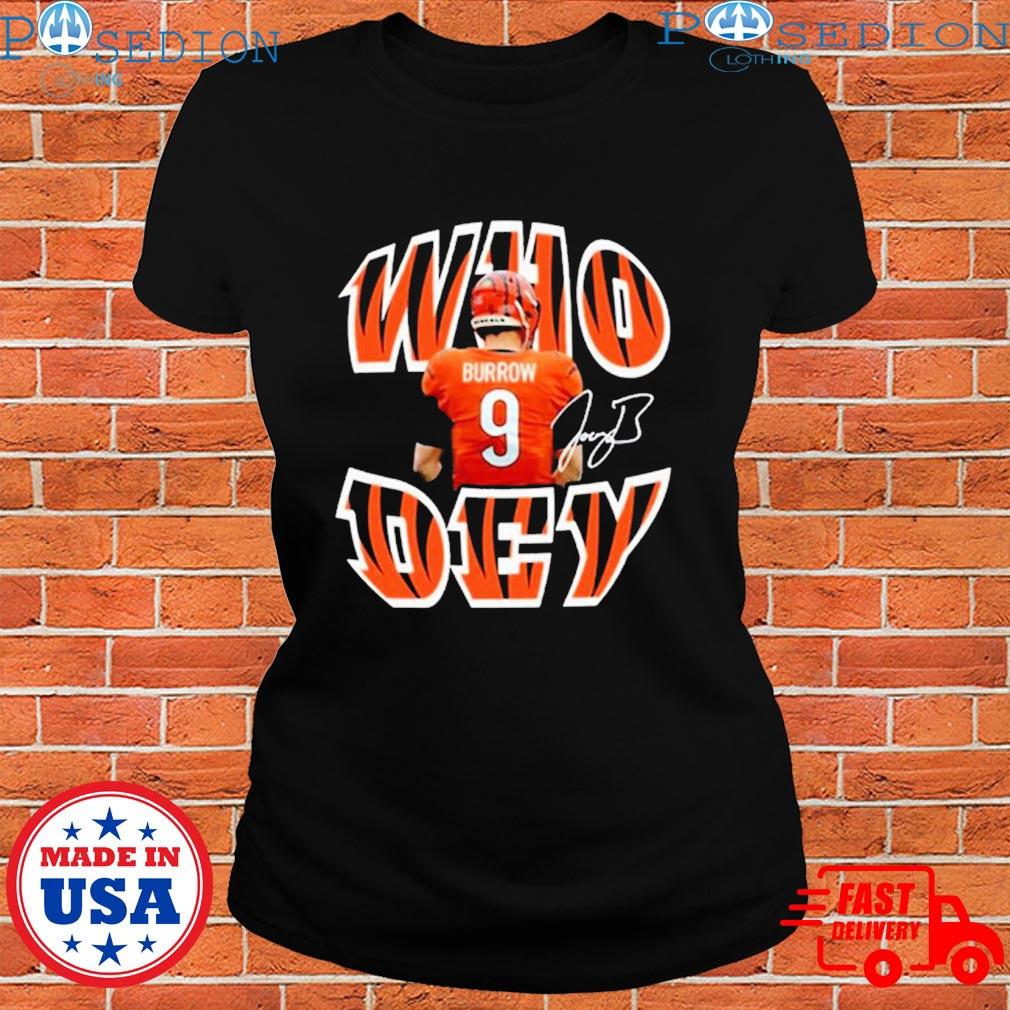 Joe Burrow Tee Cincinnati Bengals Women's Shirts - Happy Place for