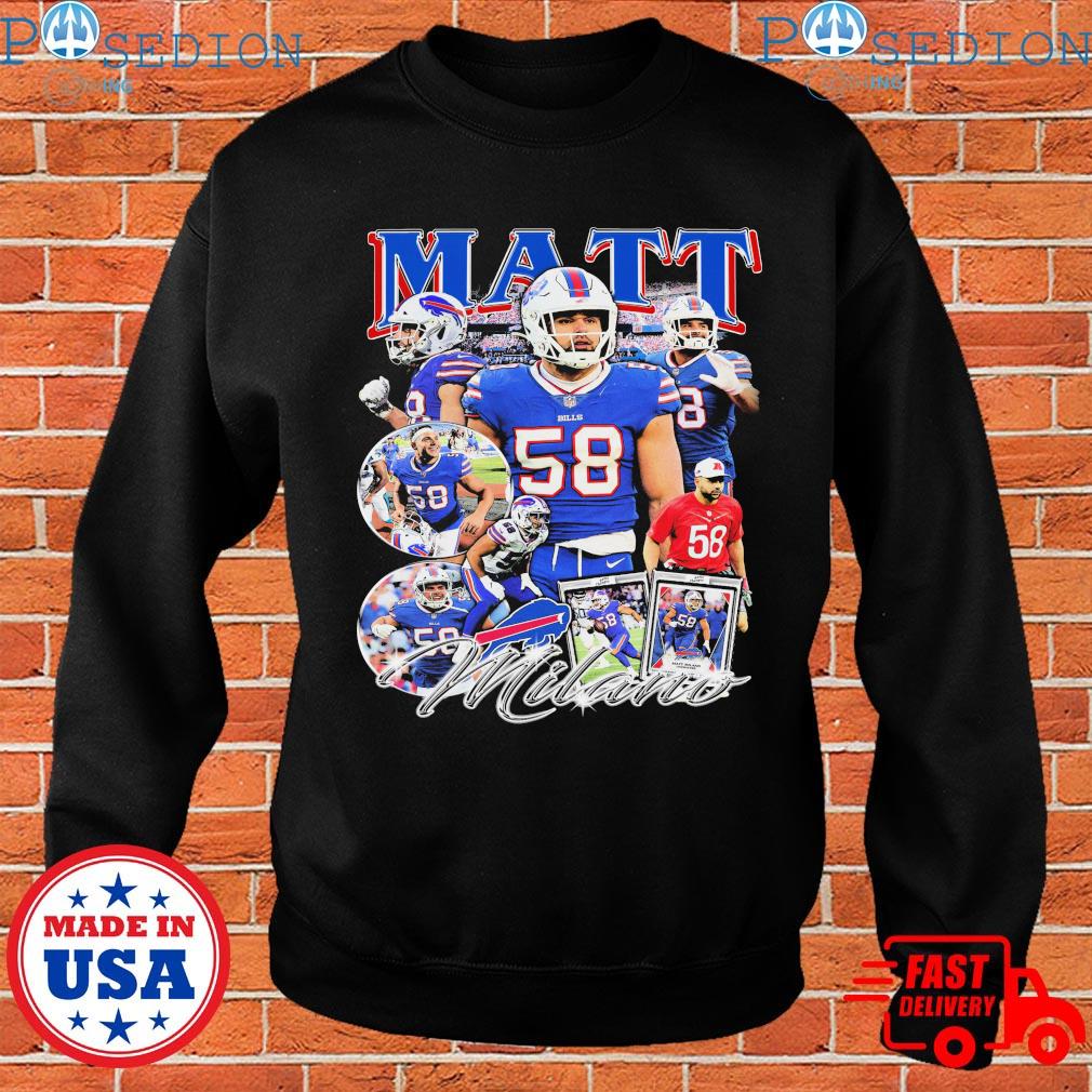 Shirts, Vintage Matt Milano Shirt Buffalo Football Crewneck Matt Milano  Shirt