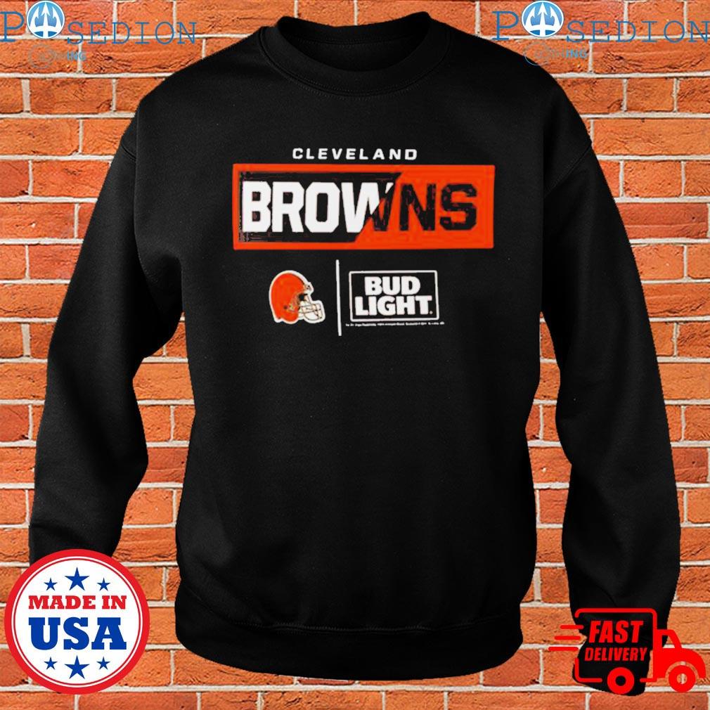 Bud light cleveland browns shirt, hoodie, sweater, long sleeve and tank top