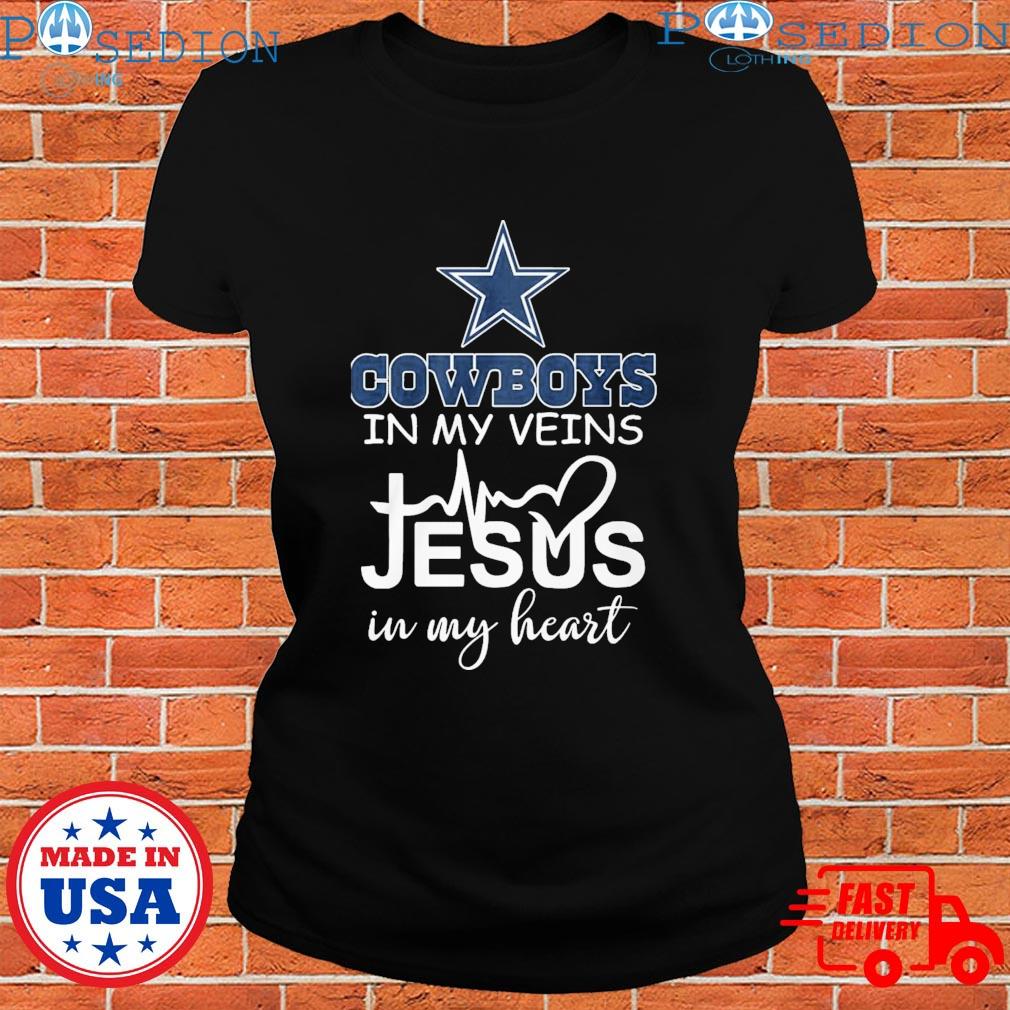 Dallas Cowboys Shirt, Cowboys In My Veins Jeus In My Heart Signatures T- Shirt - Bring Your Ideas, Thoughts And Imaginations Into Reality Today